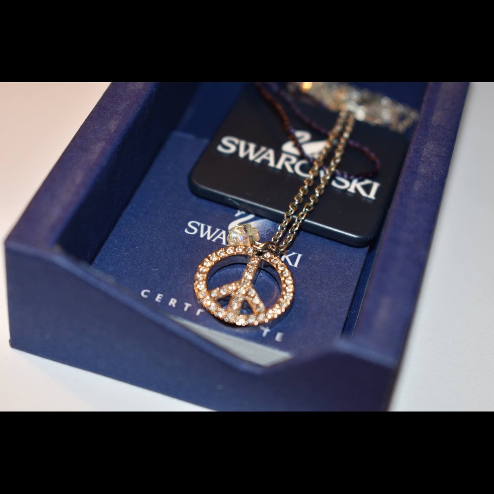 Swarovski Peace Sign Necklace