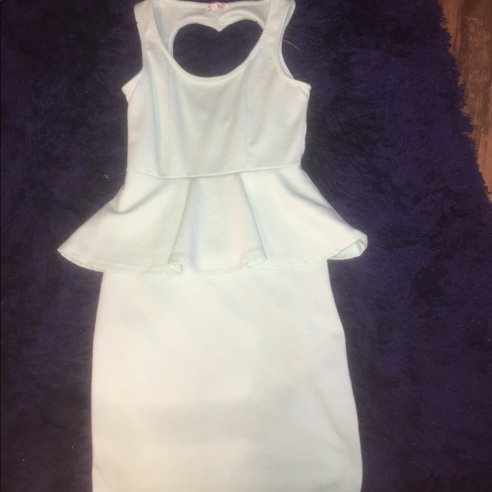 Cute  Kirra peplum teal dress