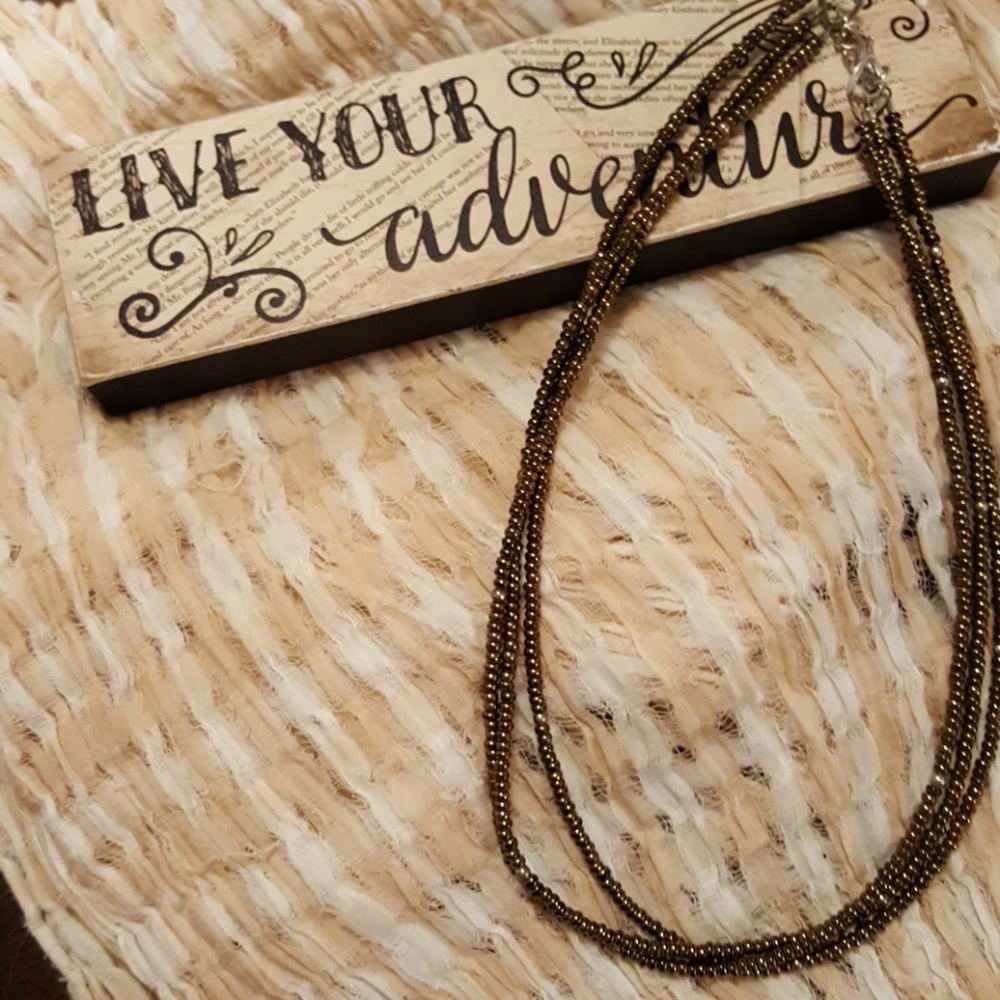 Silpada triple strand seed bead necklace