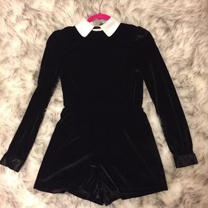 Asos Peter Pan collar romper Wednesday Addams