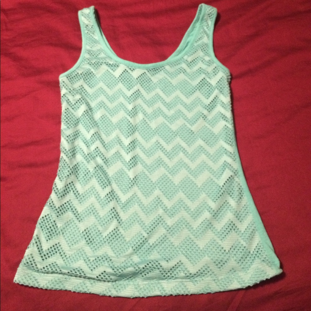 Teal green tank top