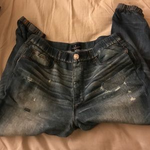 American Eagle denim style joggers