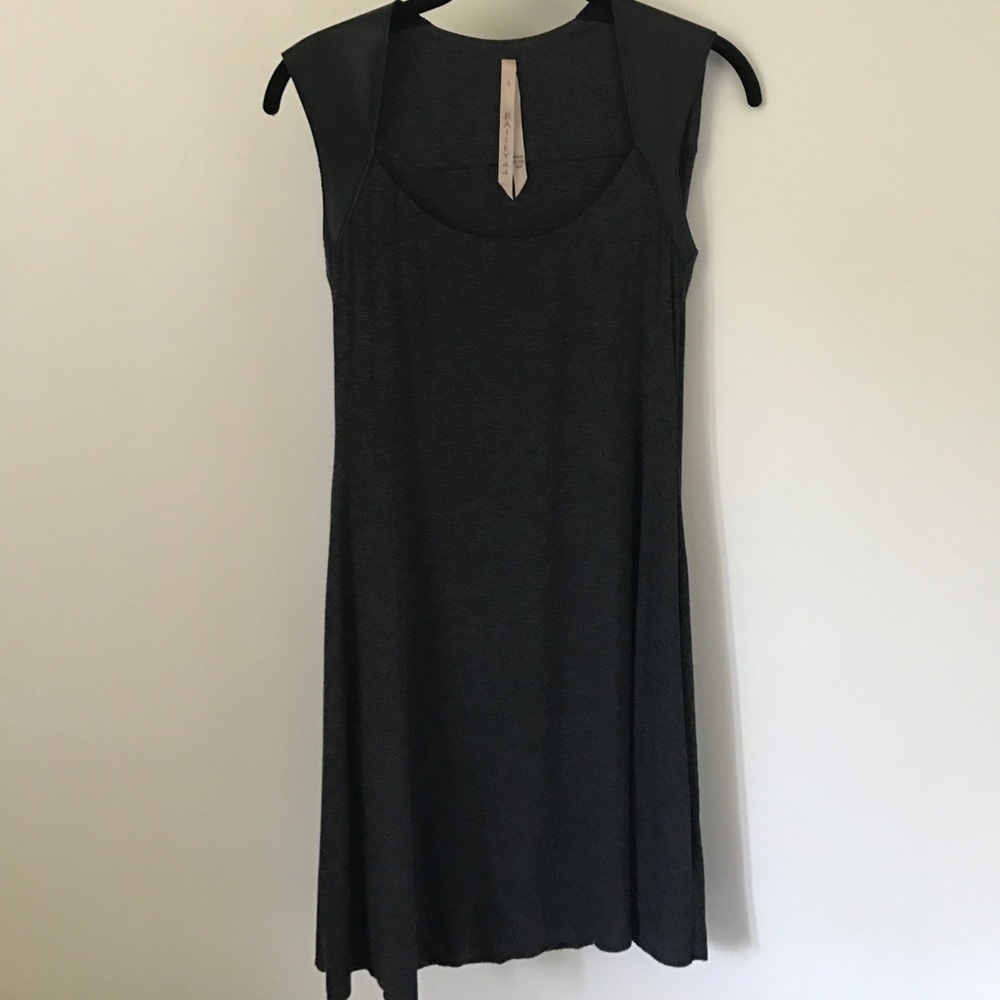 Cotton and leather dress