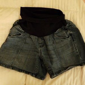 Maternity jean shorts