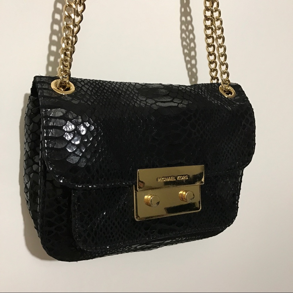 Michael Kors Women's crocodile chain purse