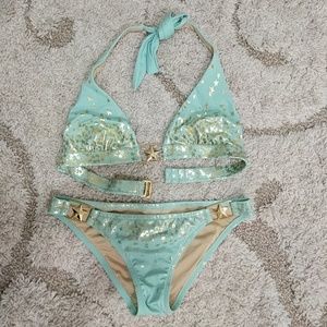 VS swim star bikini with M top and XS bottom