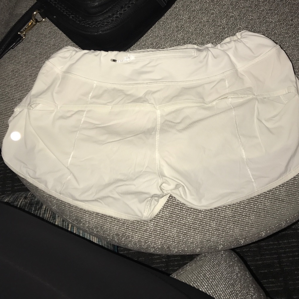 White Lululemon shorts