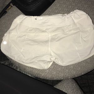White Lululemon shorts