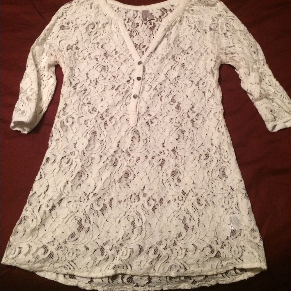 White lace tunic