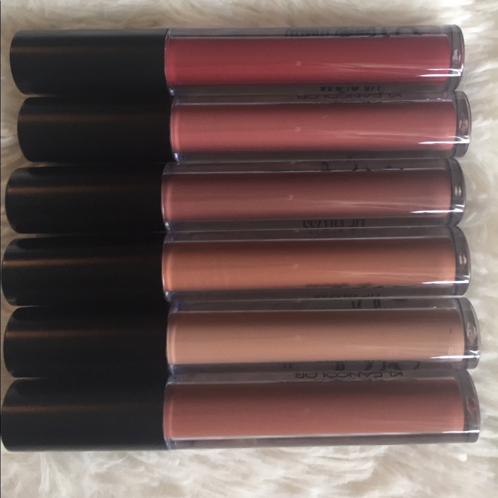 New  six piece lipgloss set tan brown matte