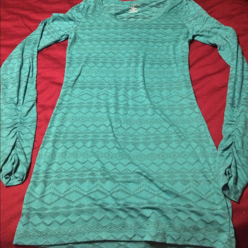 Teal long sleeve tunic