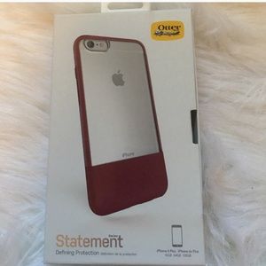New Maroon Leather Otterbox Case iPhone 6/6s Plus