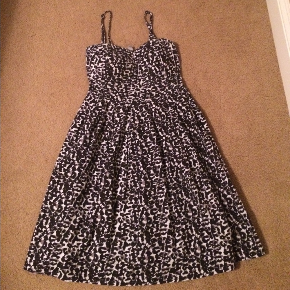Cheetah print dress with removable straps