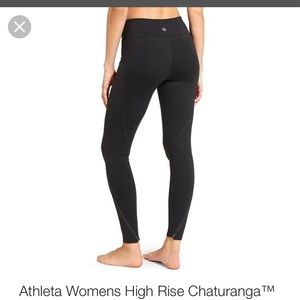 Athleta ankle zipper black leggings