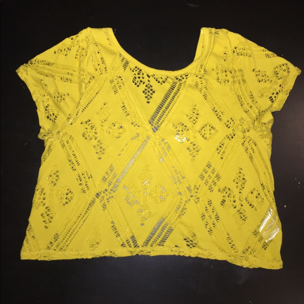 Mustard Yellow Lace Tee