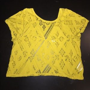 Mustard Yellow Lace Tee