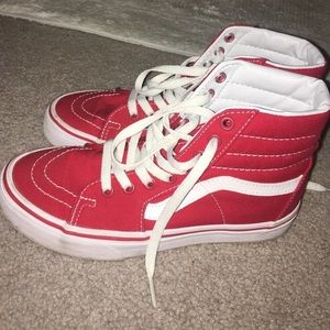 Red hi skate vans