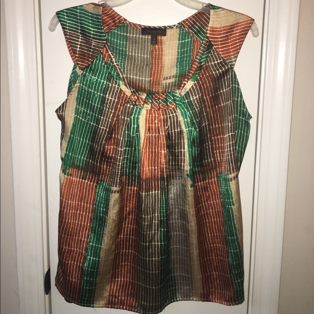 Shiny colorful blouse from The Limited