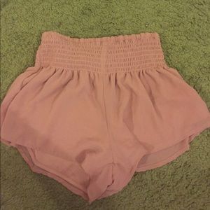 Pink flowy shorts