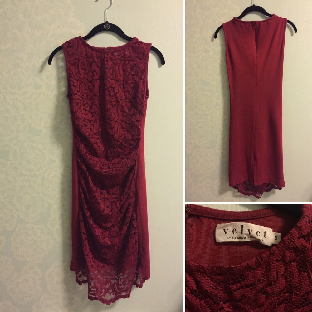Velvet by Graham and Spencer Raspberry Lace Dress