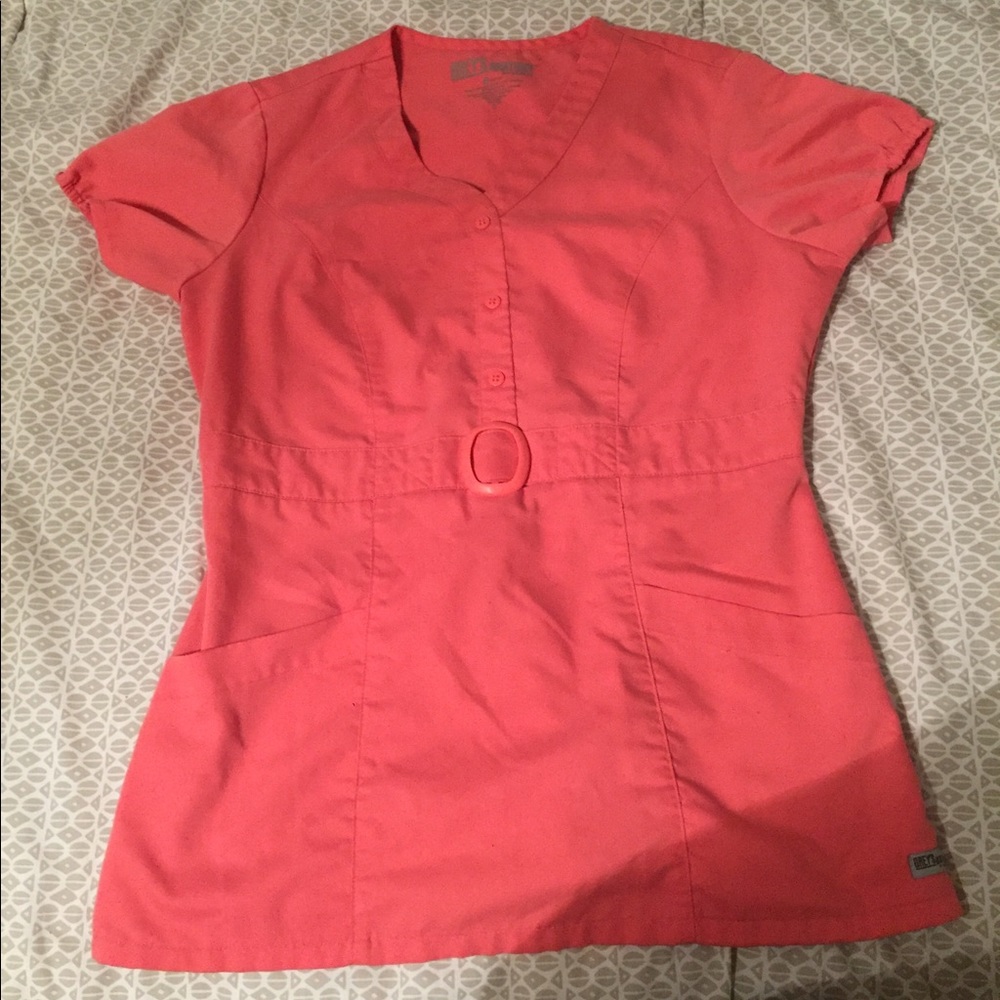 Grey's Anatomy Coral Scrub Top
