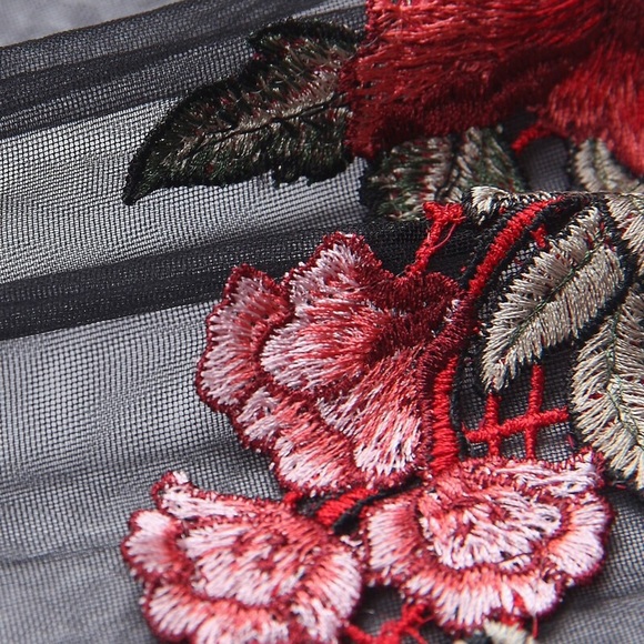 💎NEW💎 Cascading Rose Mesh Crop Tee - Picture 8 of 8