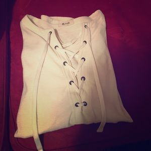 Madewell lace up top