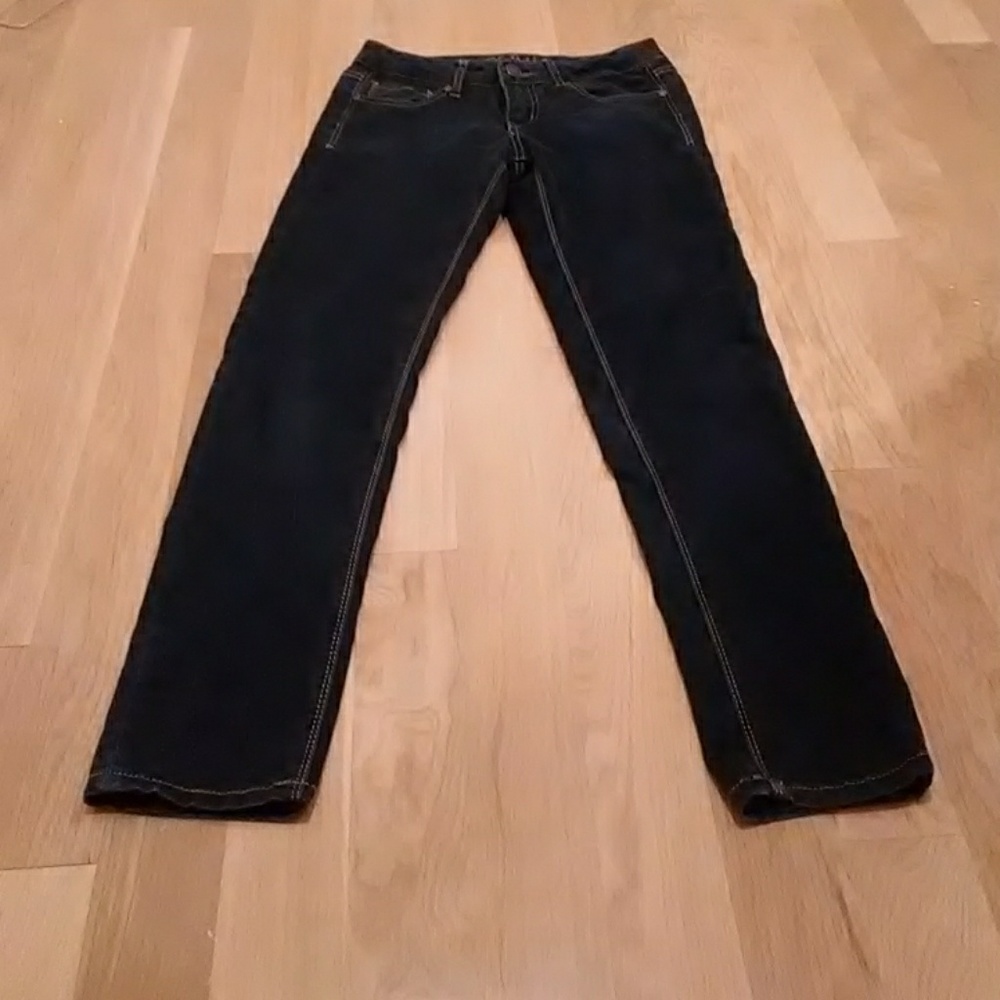 Dark wash skinny jeans