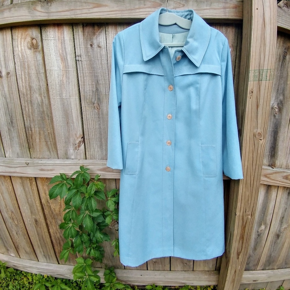 Powder Blue Trench Coat
