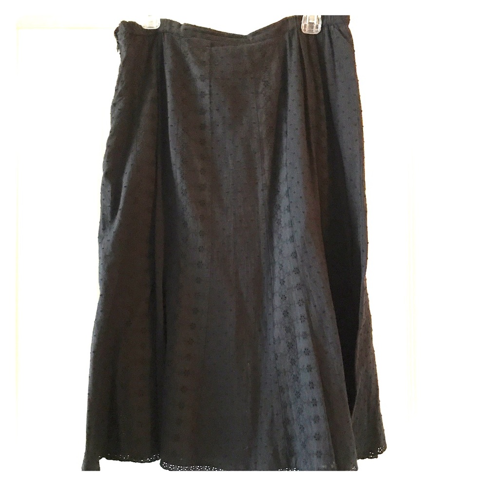 JM Collection eyelet black skirt.