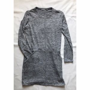 Athleta Gray Long-Sleeve Dress, Medium