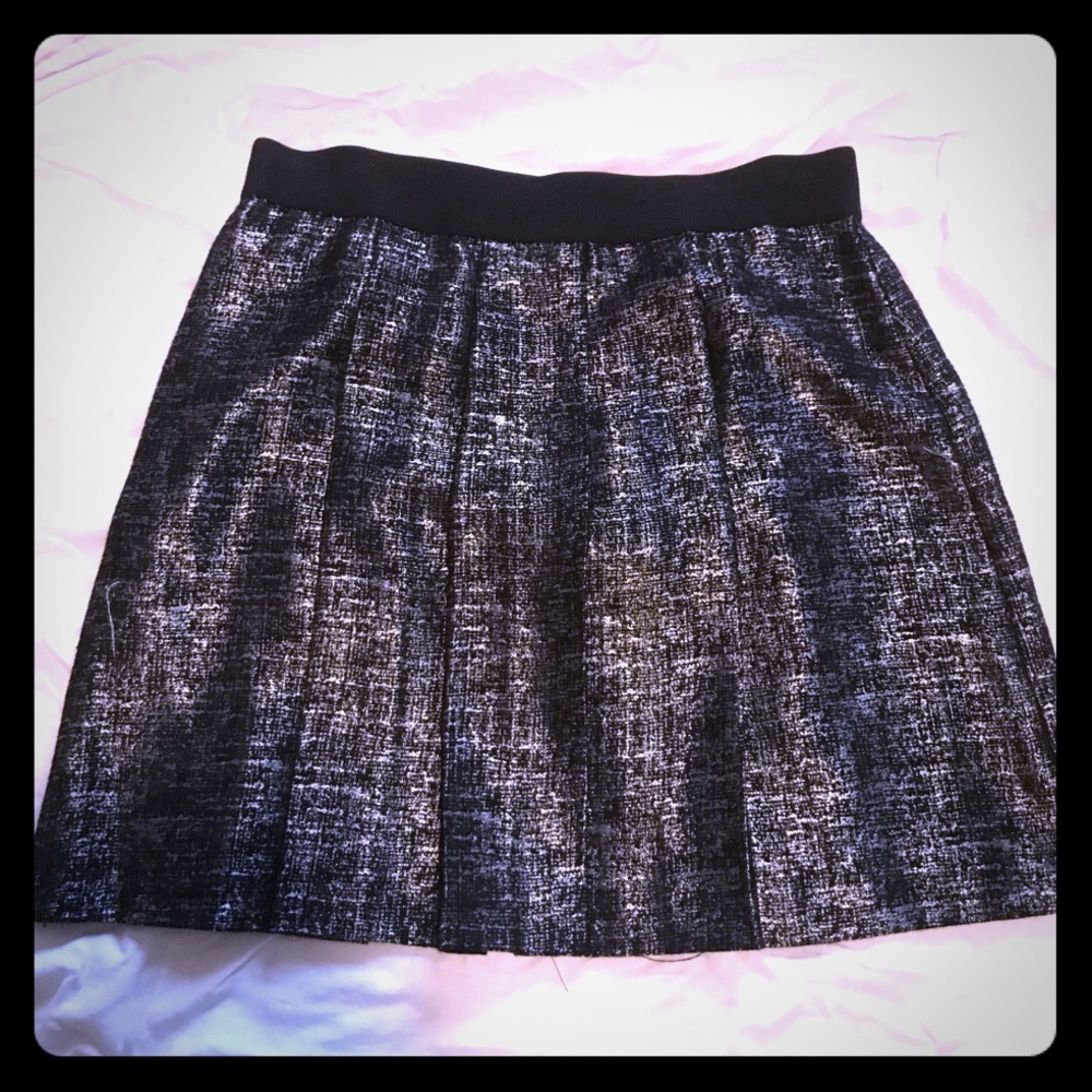 Lord and Taylor Silver and Black skirt. size 8
