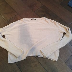 Pink Brandy Melville Cropped Sweater