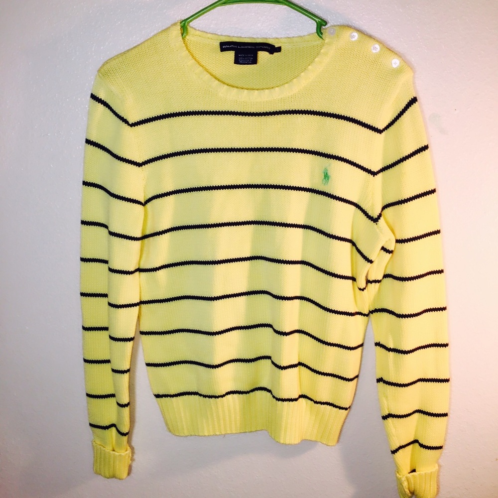✨🌟Ralph Lauren Sport Yellow & Navy Sweater