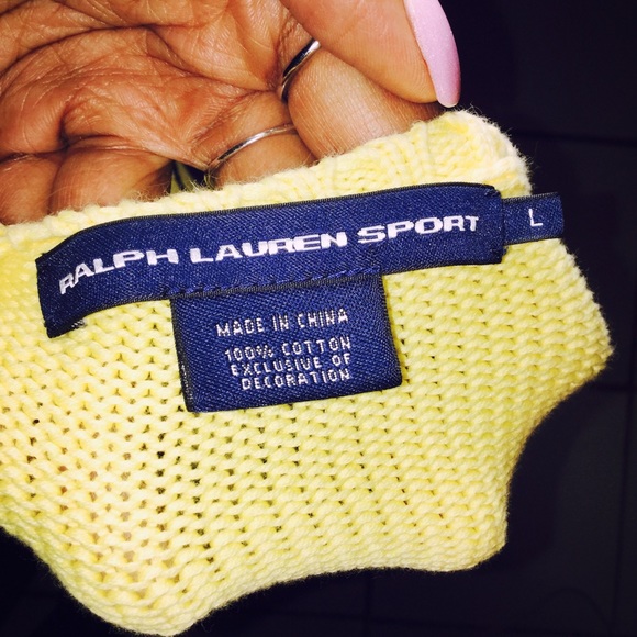 ✨🌟Ralph Lauren Sport Yellow & Navy Sweater - Picture 6 of 6