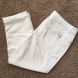 Chico white denim capris