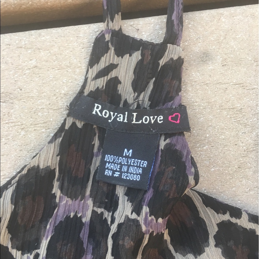 Leopard Print Cami Layered Crepe Tank R19 - Picture 5 of 8