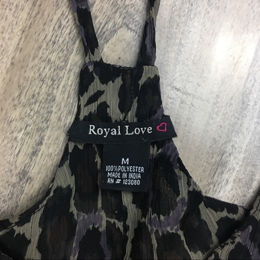 Leopard Print Cami Layered Crepe Tank R19 - Picture 8 of 8