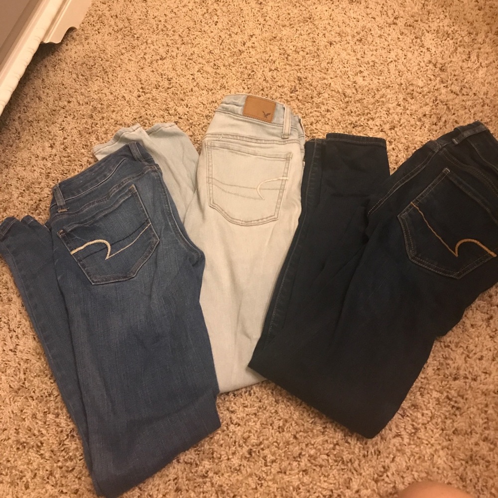 American Eagle Jeans 3 pairs, size 0