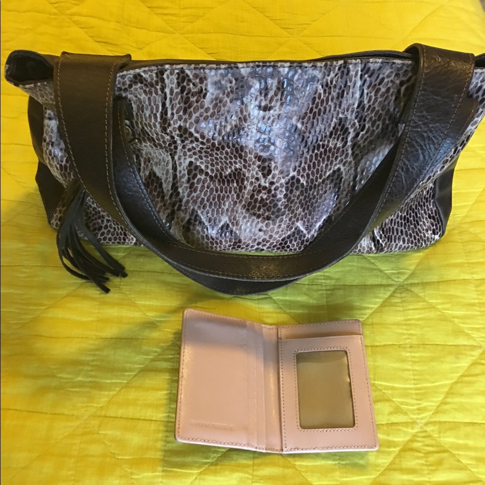 FERCHI Handbag brown (wallet/gold not included).