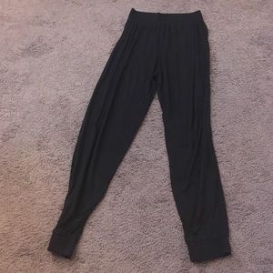 Black parachute pants