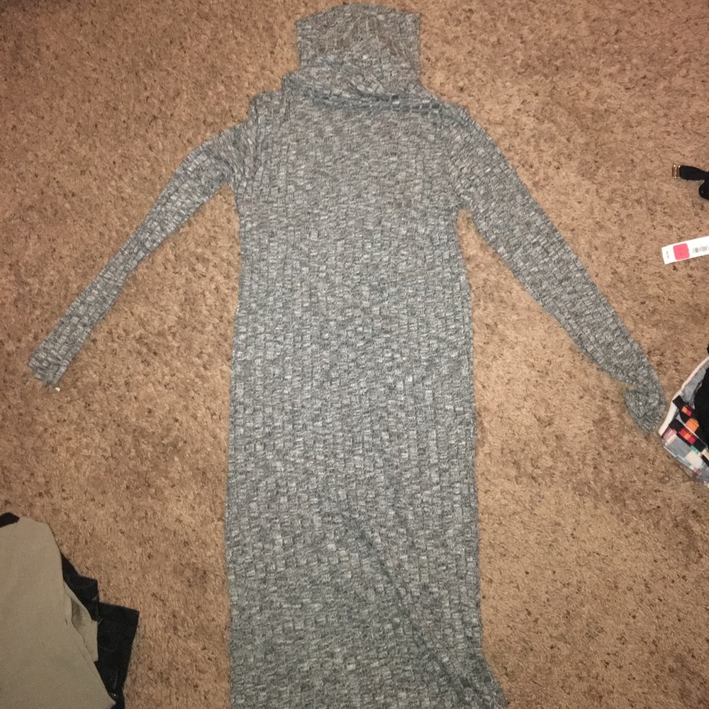 Turtle neck sweater dress