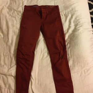 SIZE 28 RED SKINNY JEANS