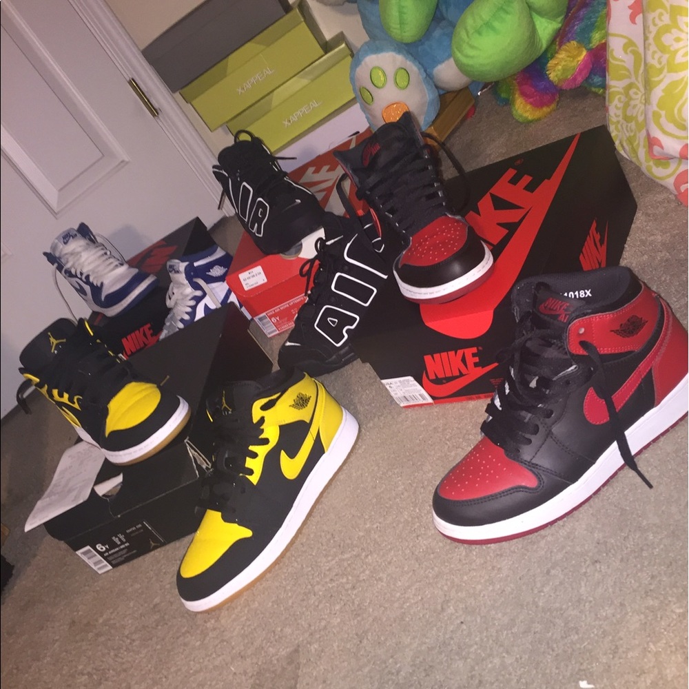 Nike Uptempo and Air Jordan 1