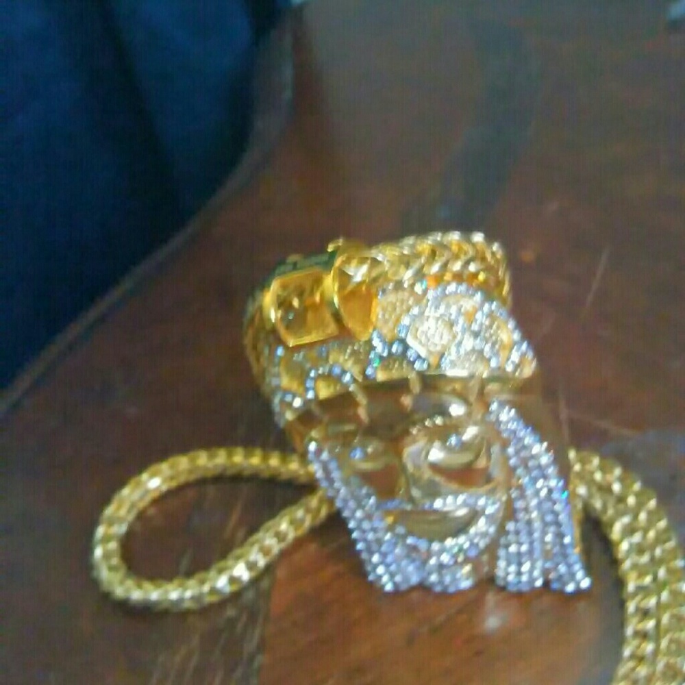 Stainless steel Jesus oiece franco chain