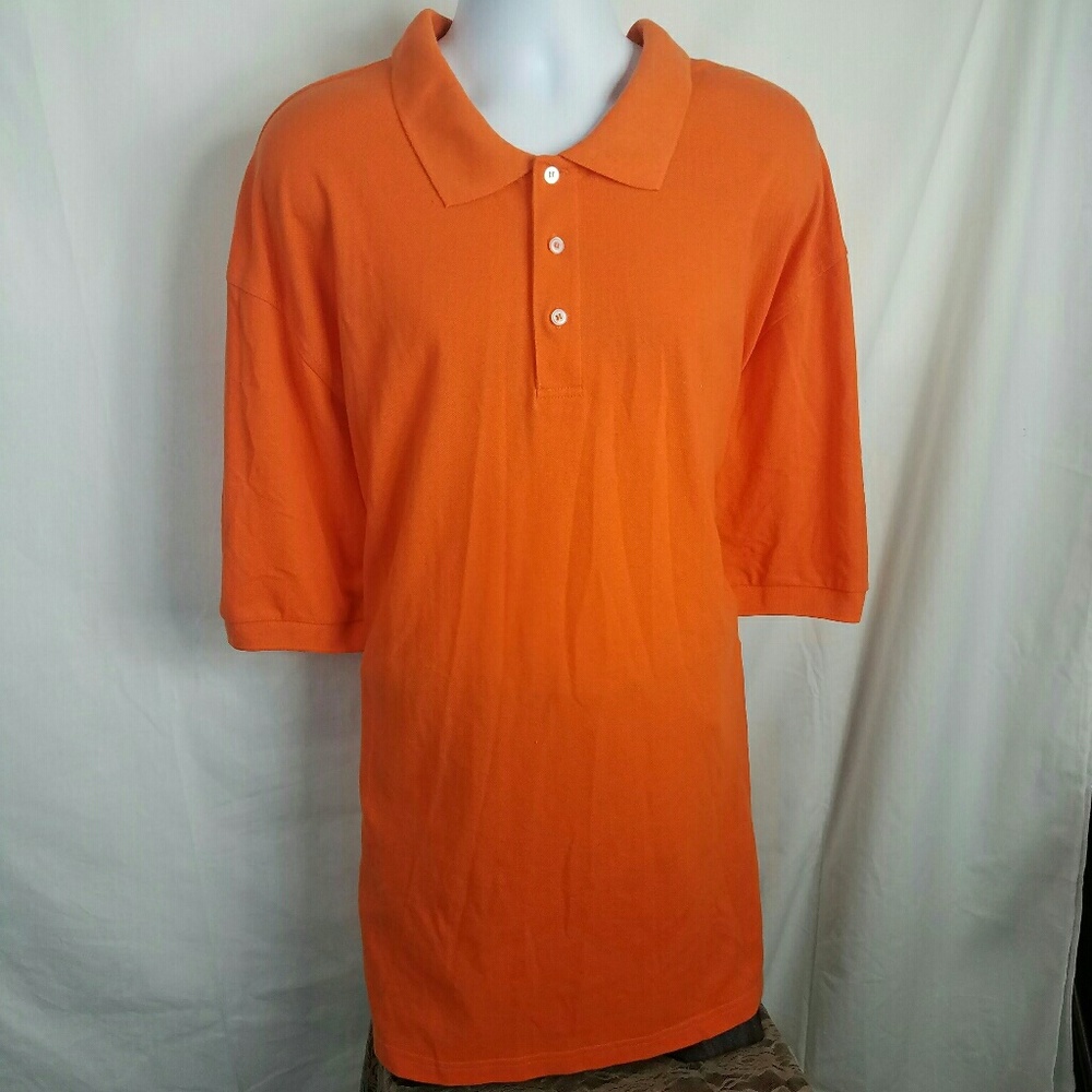 Rainbow Orange Polo 4x Cotton Polyester Blend