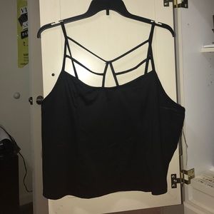 NEW WITH TAGS Charlotte Russe Black Crop Top 3X