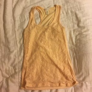 S PEACH LACE TANK TOP