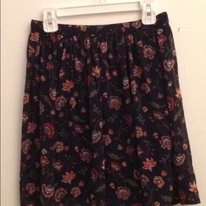 hollister floral skater skirt