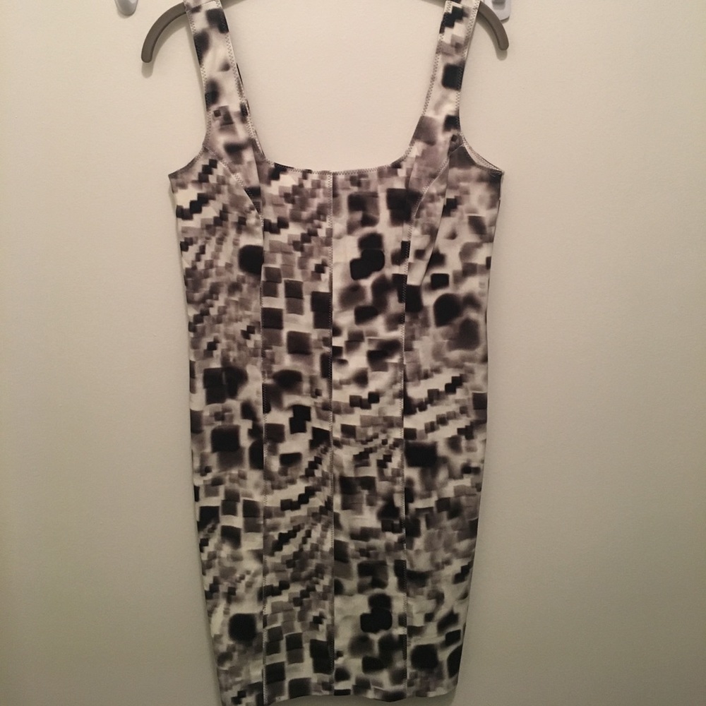 Black, white and grey dress
